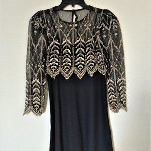Gold and Black Cocktail Dress